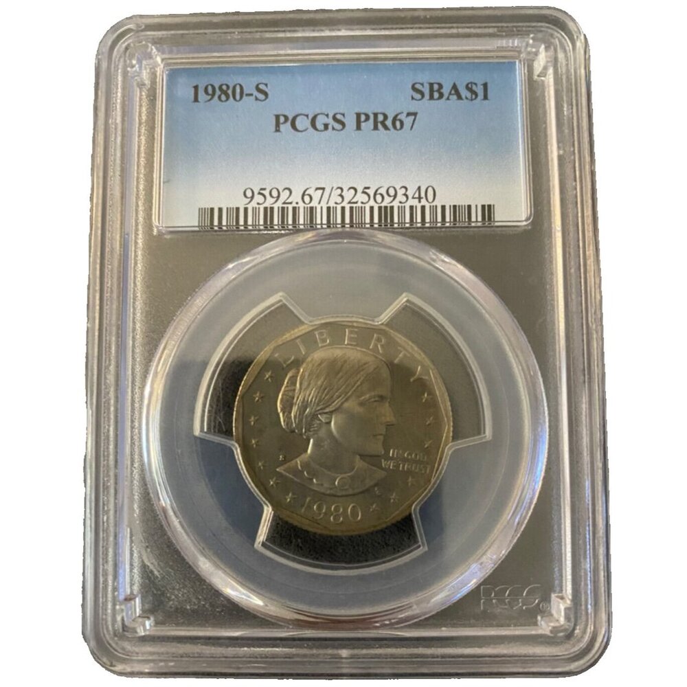 1980-S $1 SBA Susan B Anthony Dollar, PCGS  PR67 Toned Proof